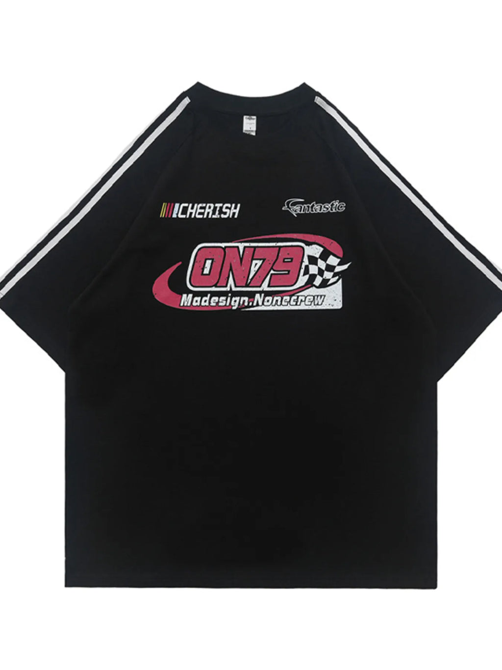 men's men's graphic round neck oversized t-shirt - styling option