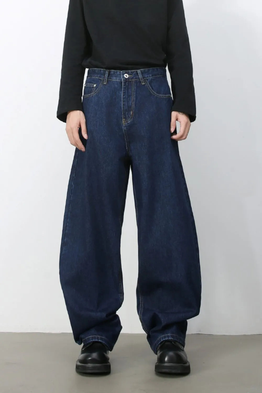 Men's Wide Leg Jeans Navy