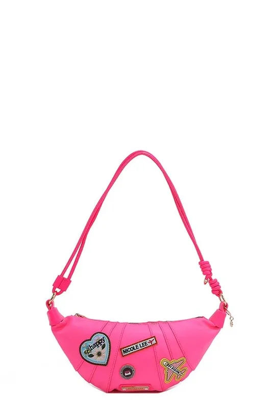 women's nicole lee usa color patch croissant bag - styling option