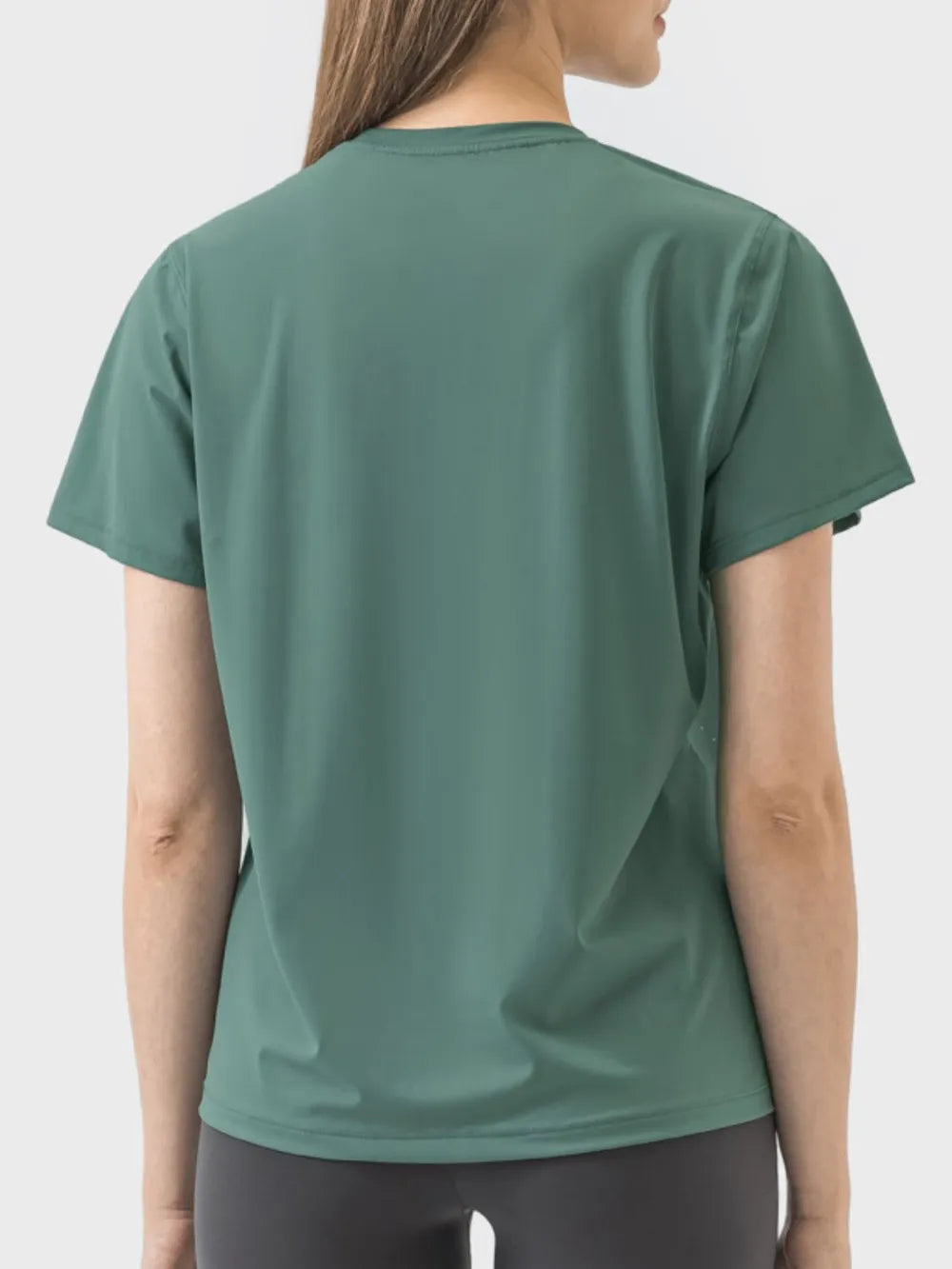 women's millennia slit round neck short sleeve active t-shirt - additional angle