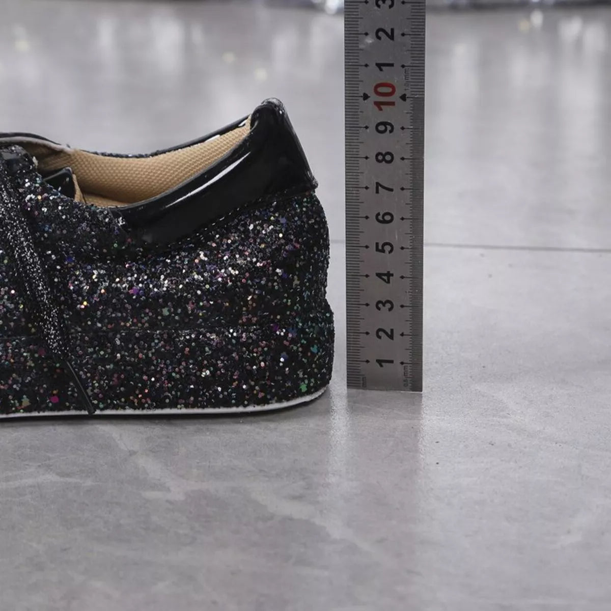 women's sparkling lace up sneakers - styling option