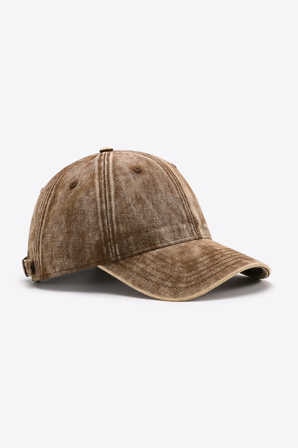 Plain Adjustable Baseball Cap Camel One Size