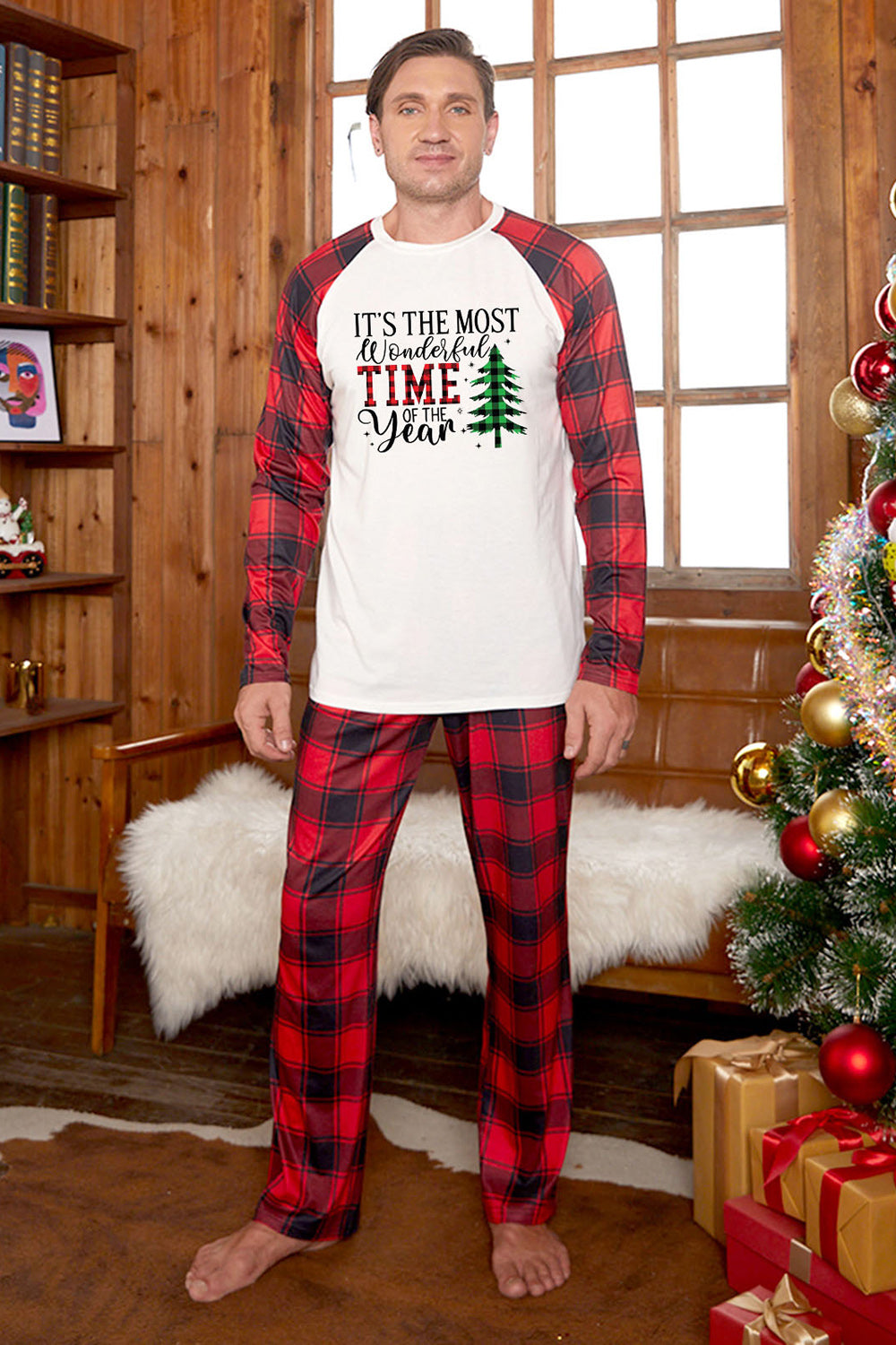 slogan graphic top and plaid pants set — stylish clothing for kids