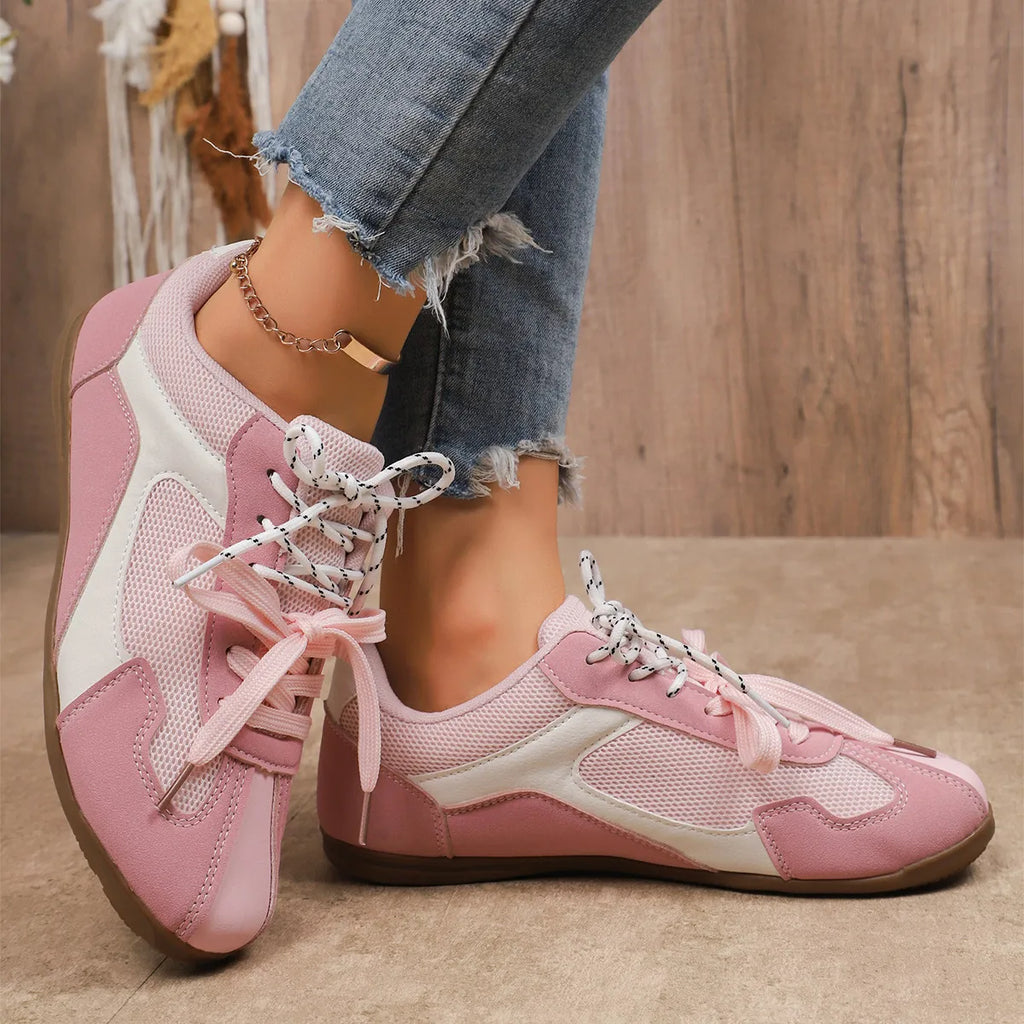 women's round toe platform sneakers - lifestyle shot