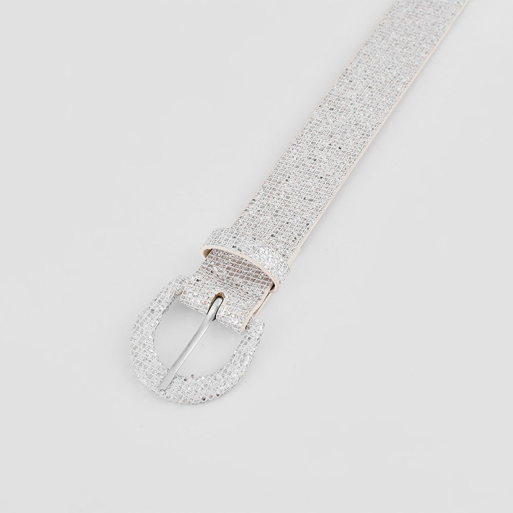 Sequin PU Leather Belt