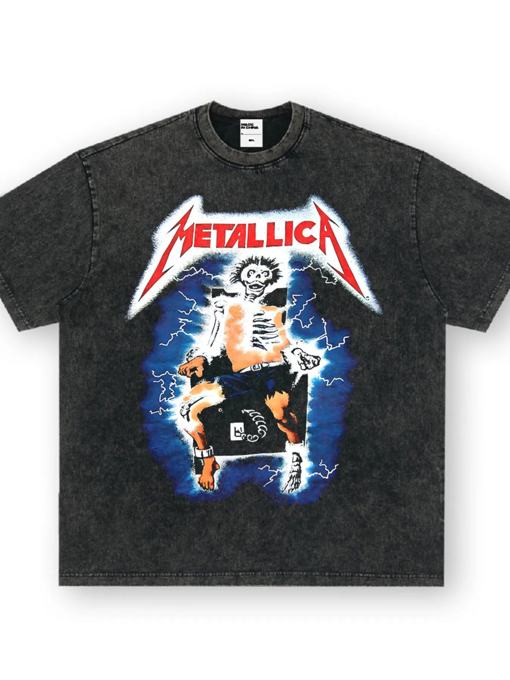 men's men's metallica graphic oversized t-shirt - product detail