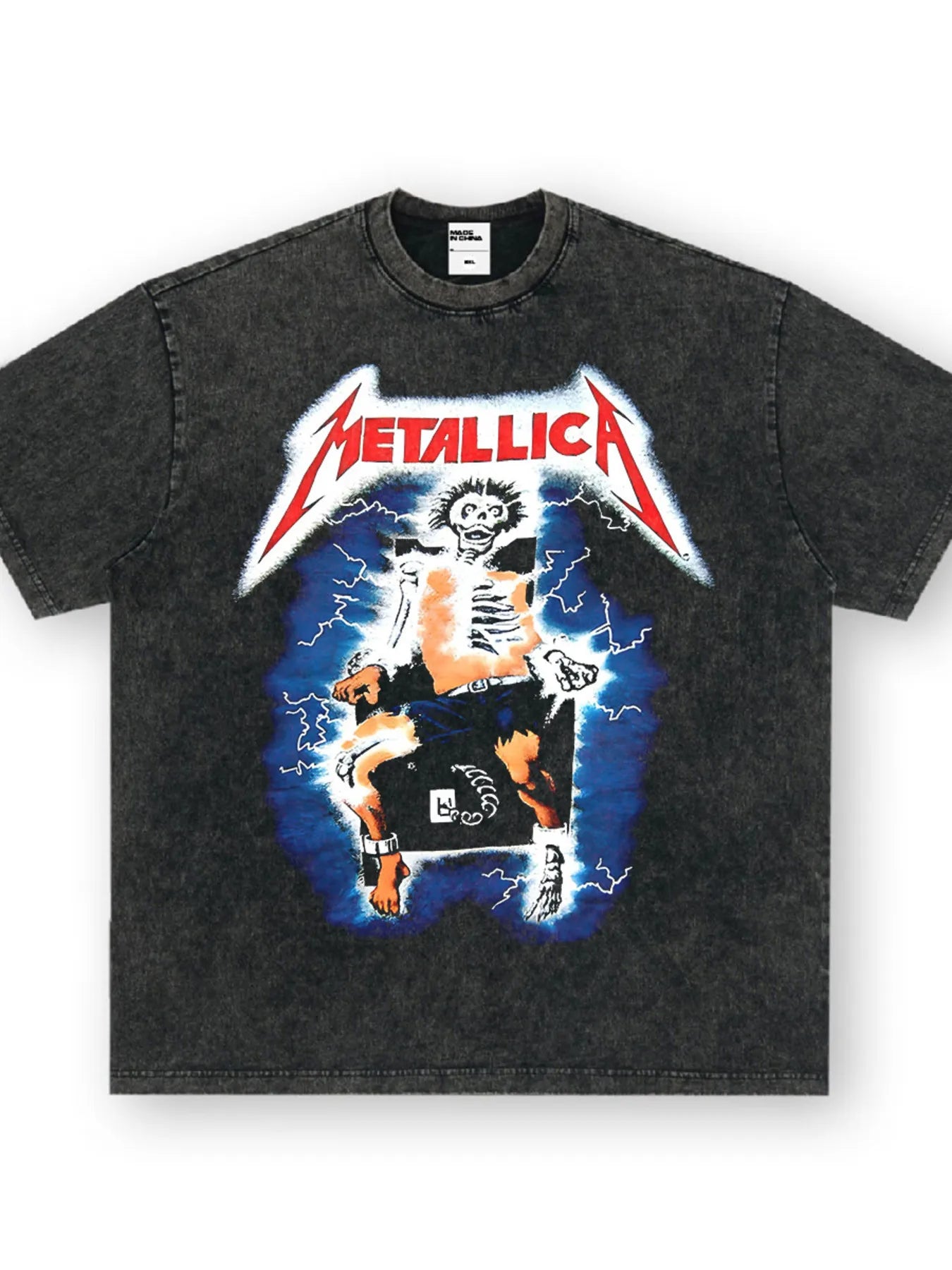 men's men's metallica graphic oversized t-shirt - product detail
