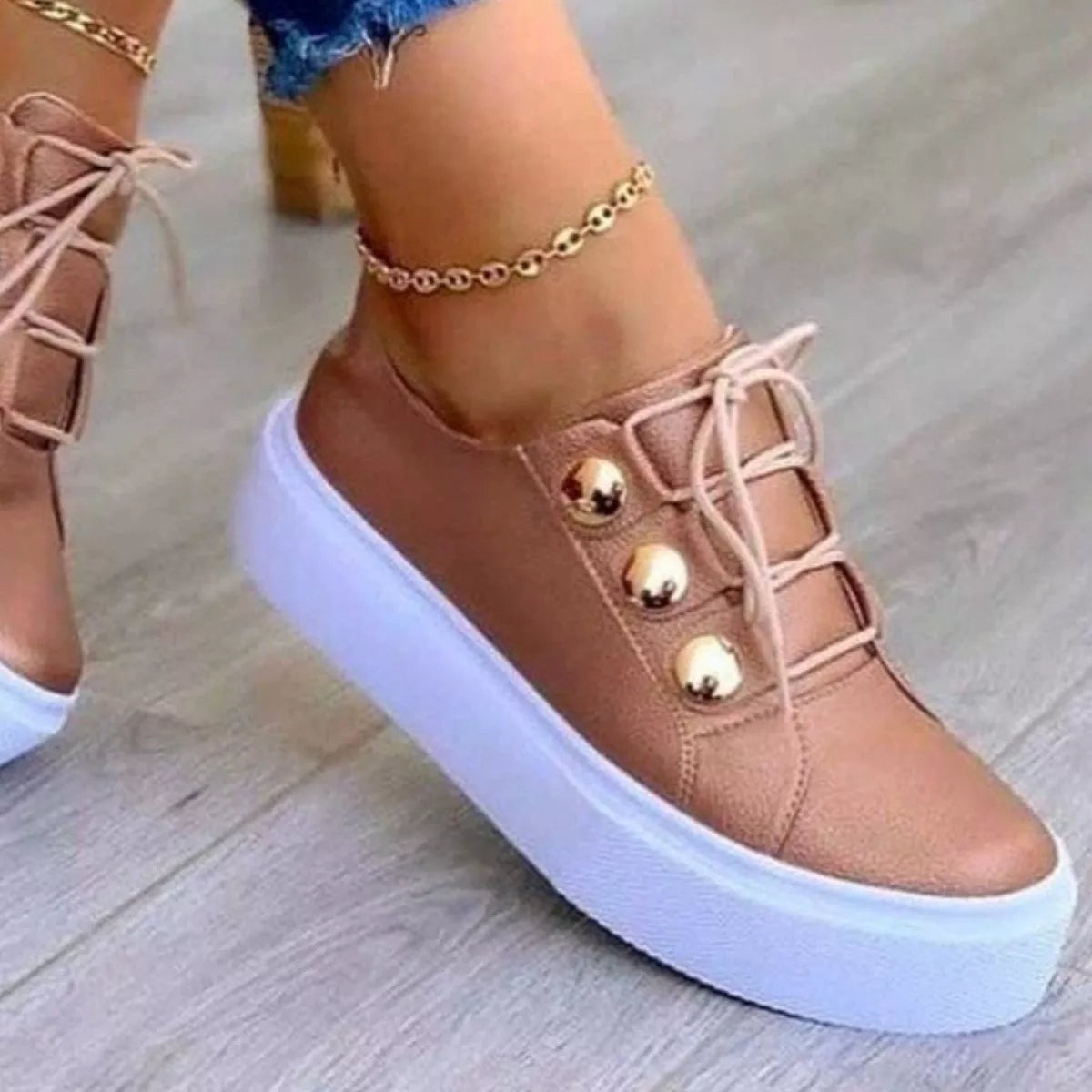 women's round toe platform sneakers - product detail