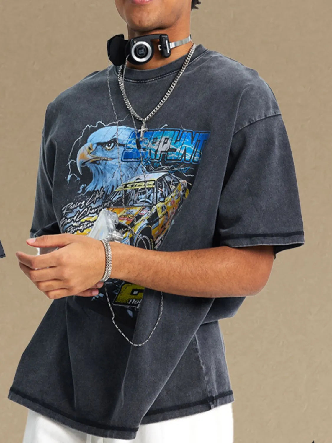 men's graphic round neck half sleeve t-shirt men’s athletic top