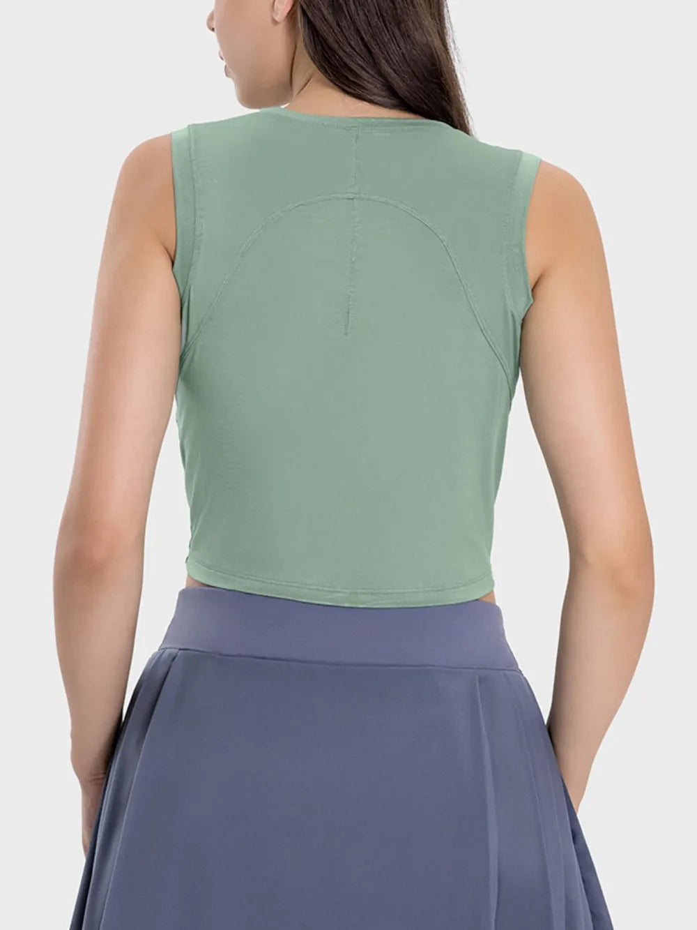 women's millennia drawstring ruched wide strap active tank - product detail