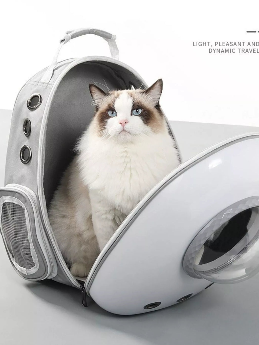 women's space capsule transparent pet carrier backpack - extra view
