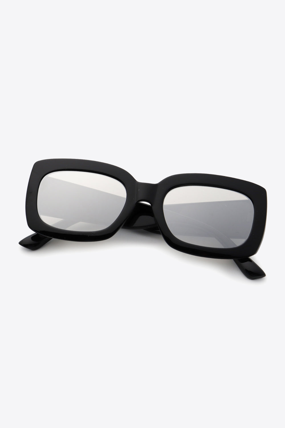 Polycarbonate Frame Rectangle Sunglasses Black One Size