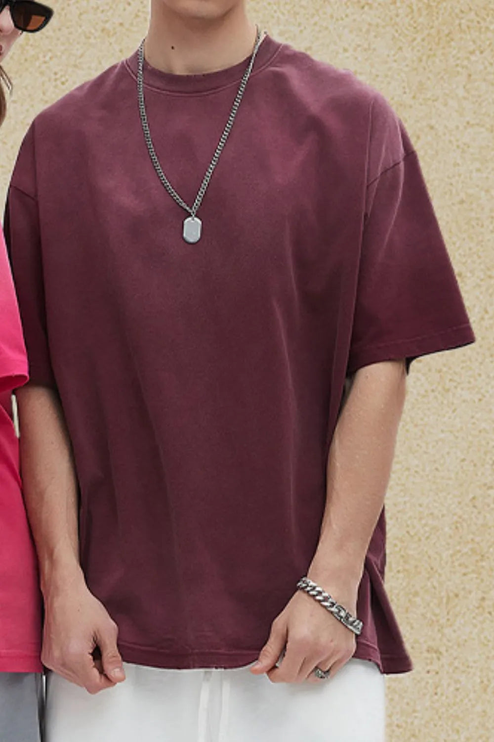 men's round neck half sleeve t-shirt men’s casual tee