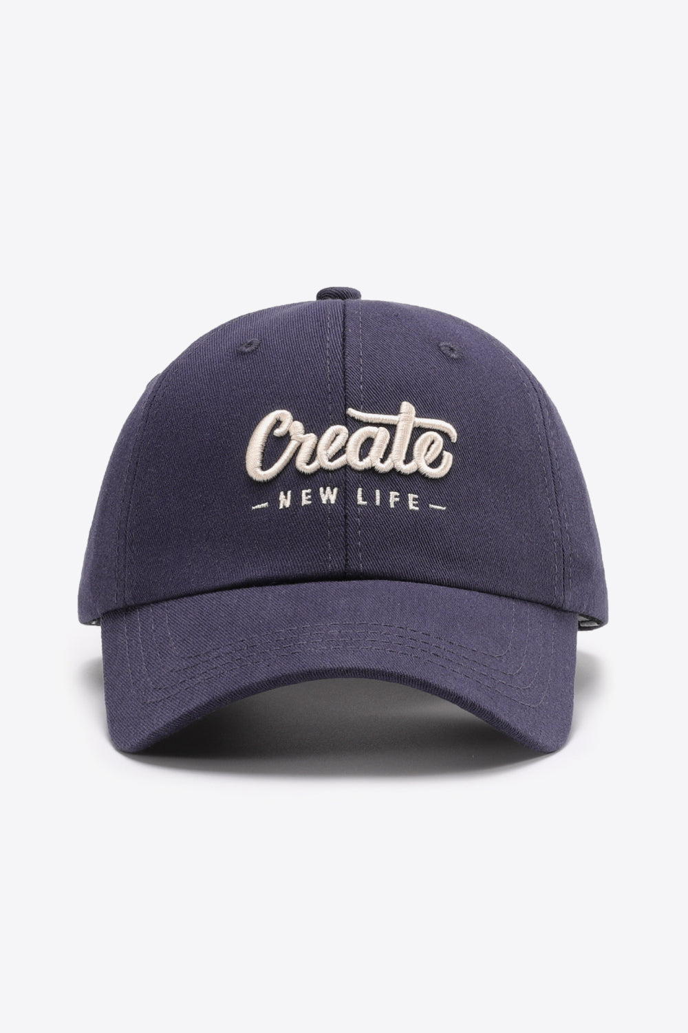 CREATE NEW LIFE Adjustable Cotton Baseball Cap Navy One Size