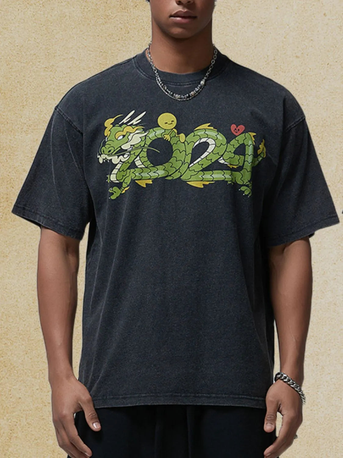 Men's Graphic Round Neck Half Sleeve T-Shirt