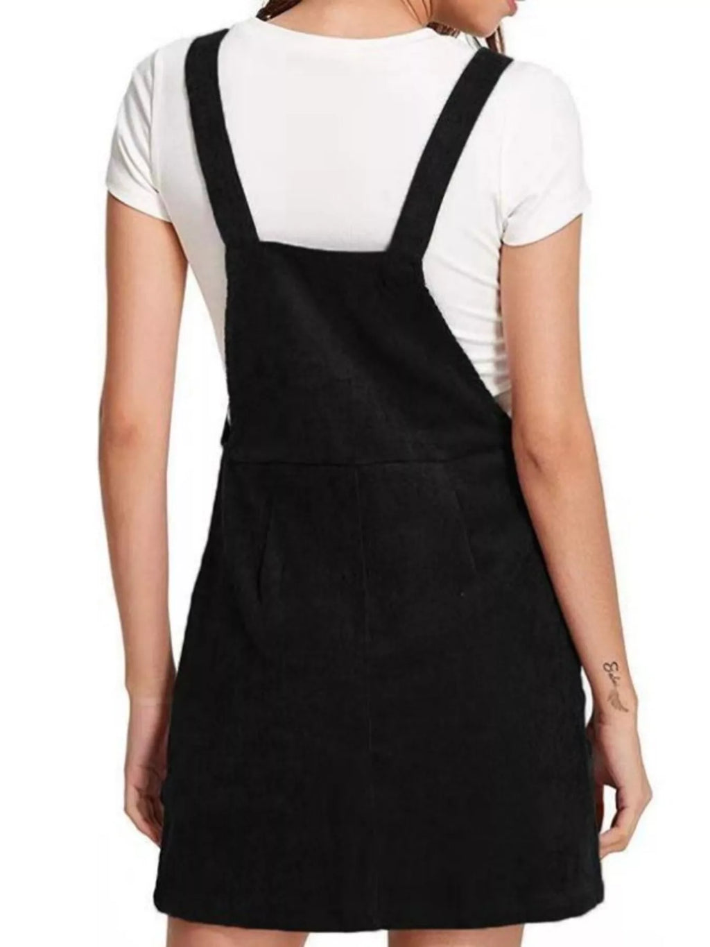women's corduroy wide strap overall dress - product detail