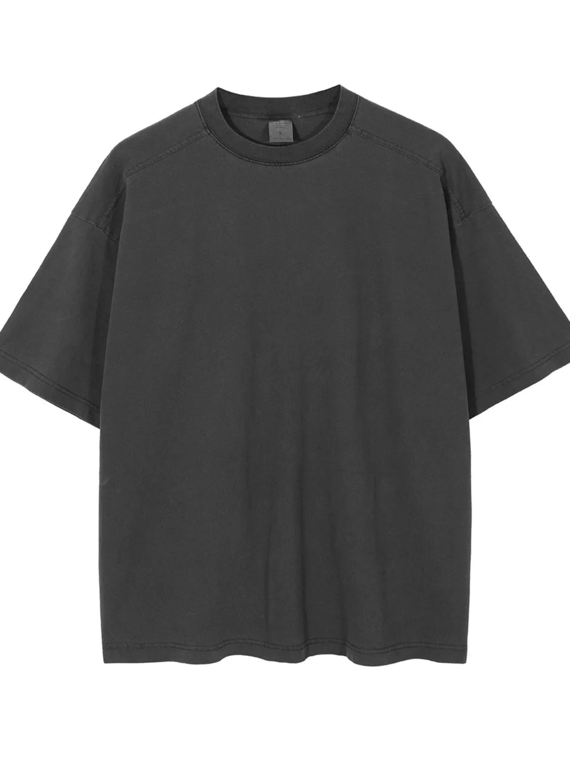 Men's Round Neck Half Sleeve T-Shirt Dark Gray