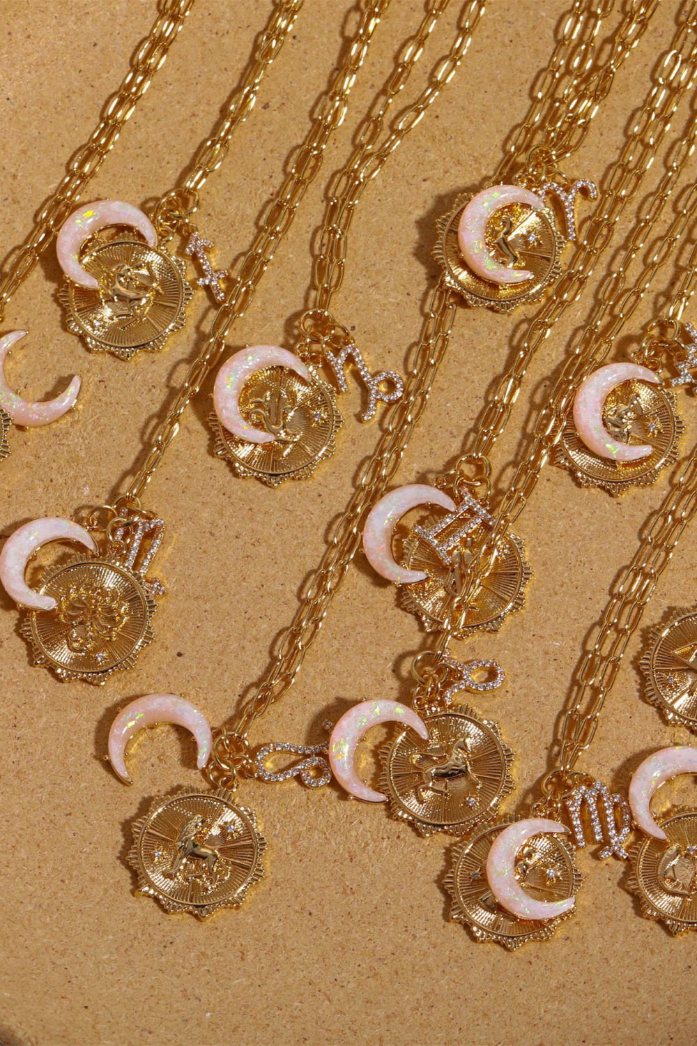 women’s apparel — constellation and moon pendant copper necklace