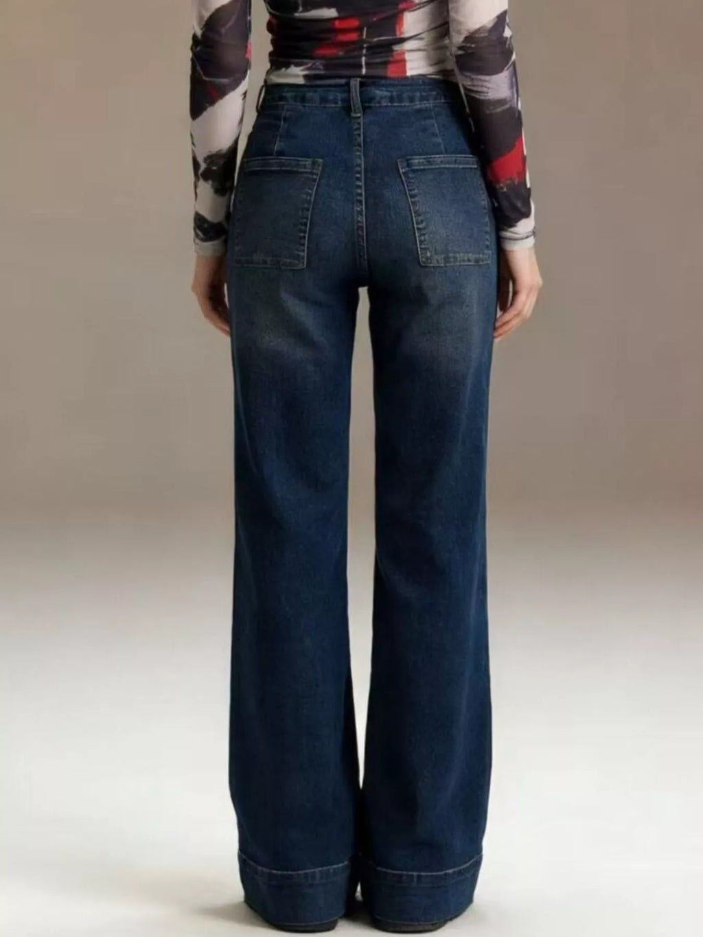 women's high-waisted flare leg jeans - styling option