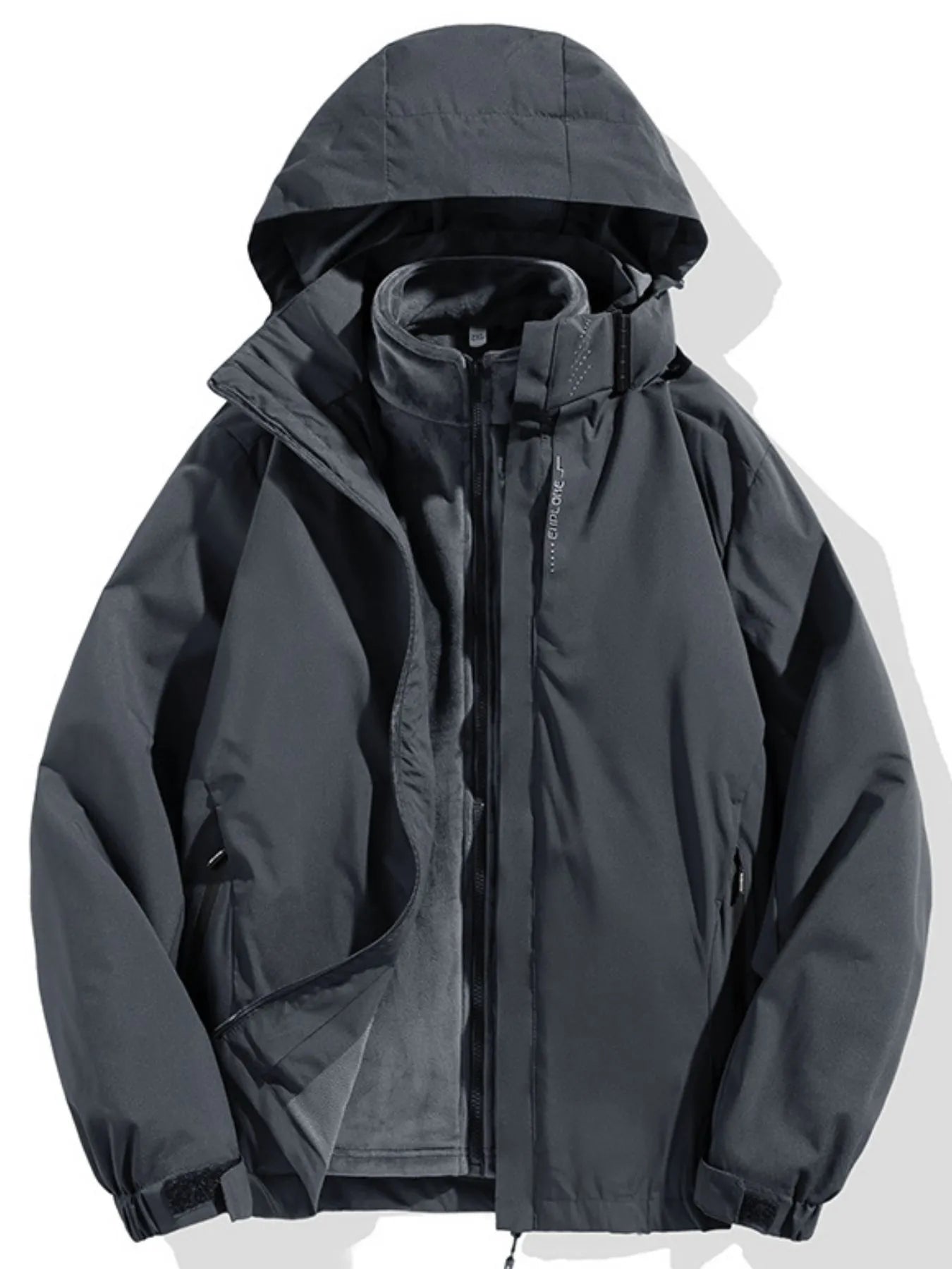 men’s casual overcoat with sherpa lining