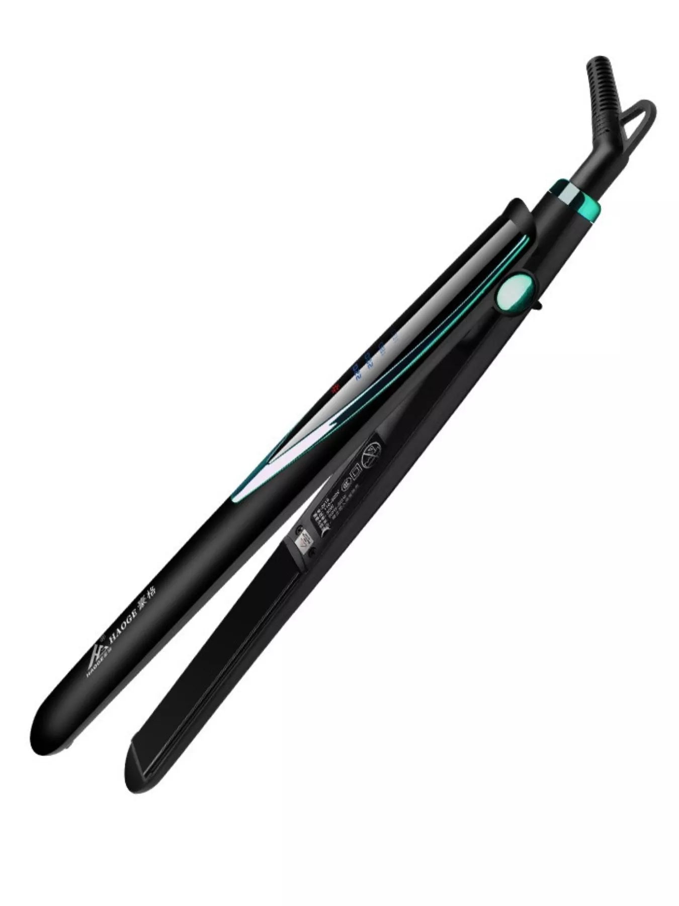adjustable temperature control hair straightener - detail shot