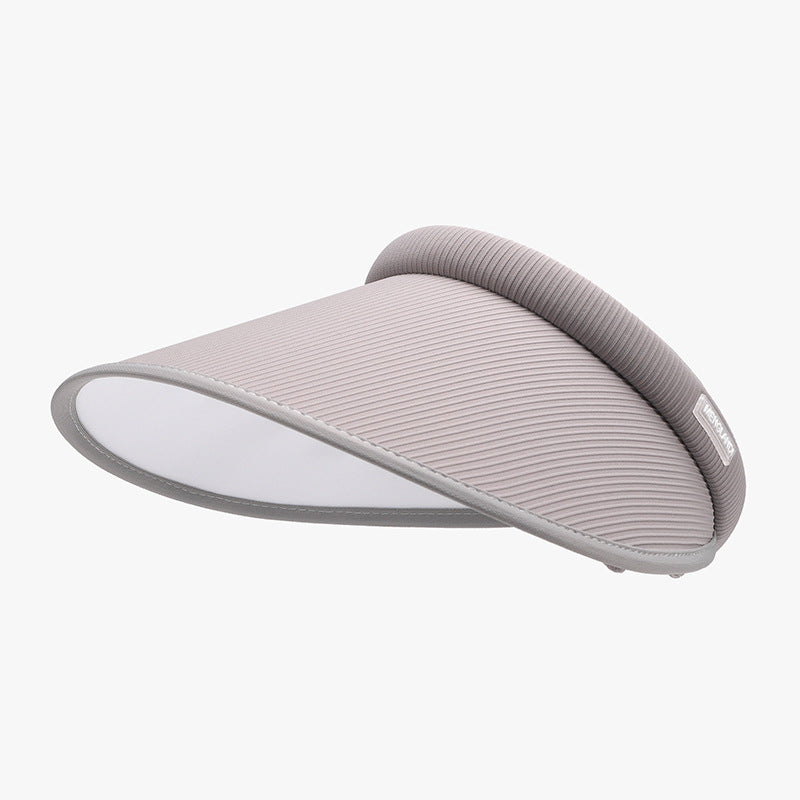 Wide Brim PVC Sun Hat Gray One Size