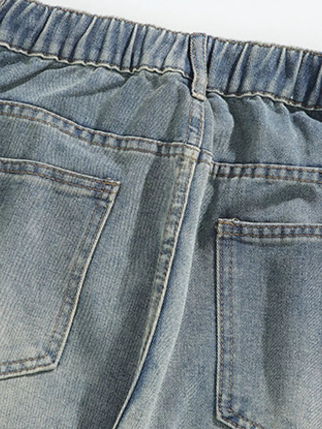 men's men's plus size vintage wash wide leg jeans - product detail