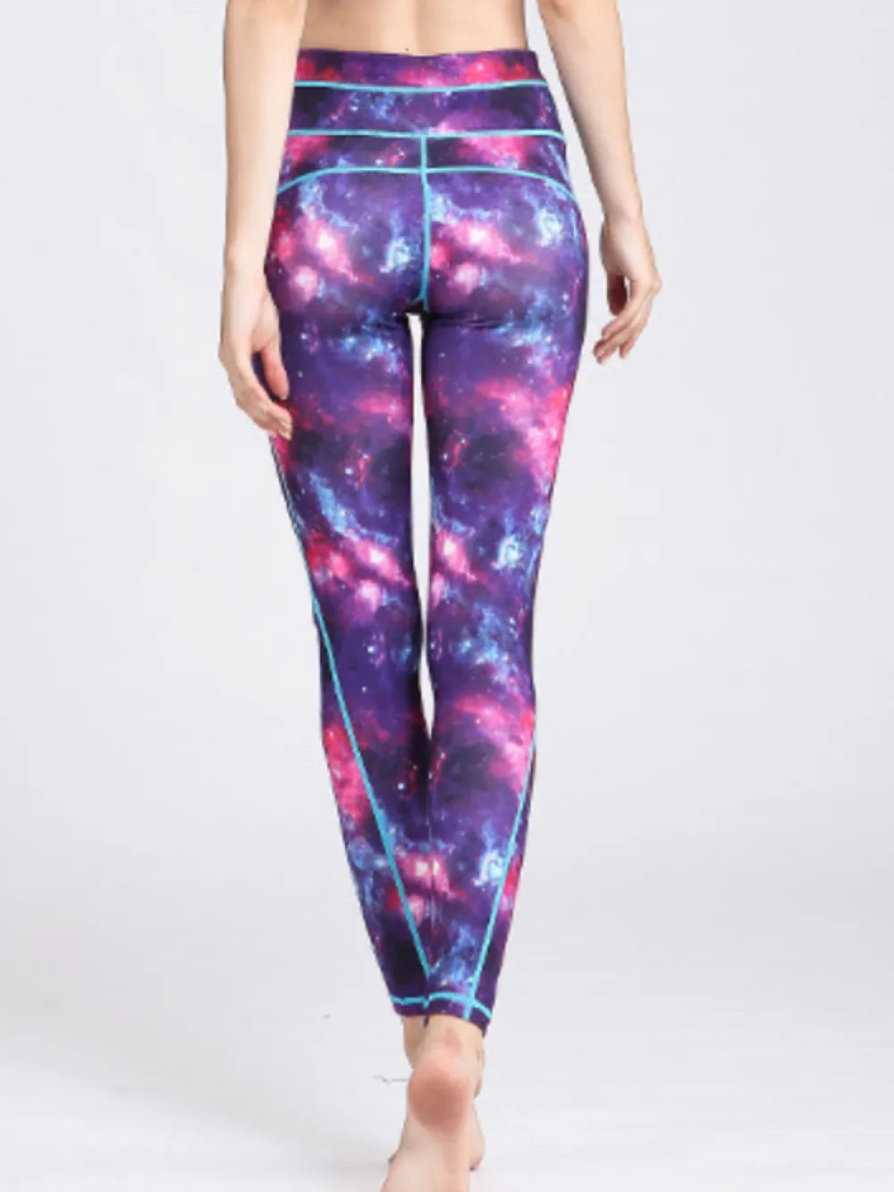 women's printed active high waist leggings - side view