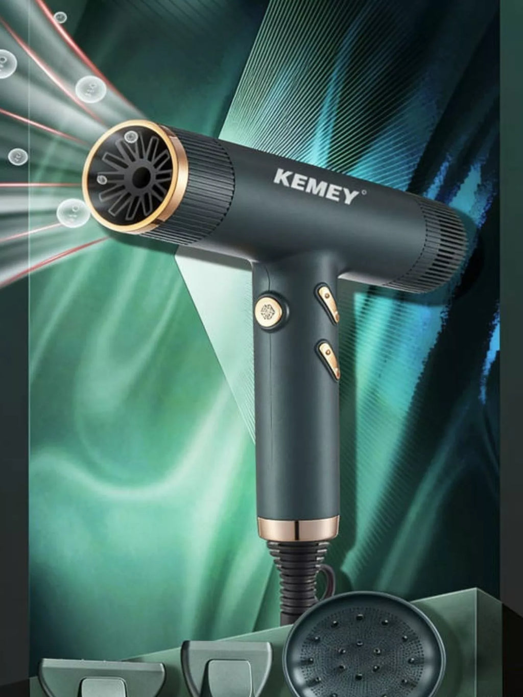 high-speed hair dryer with negative ions - close-up detail