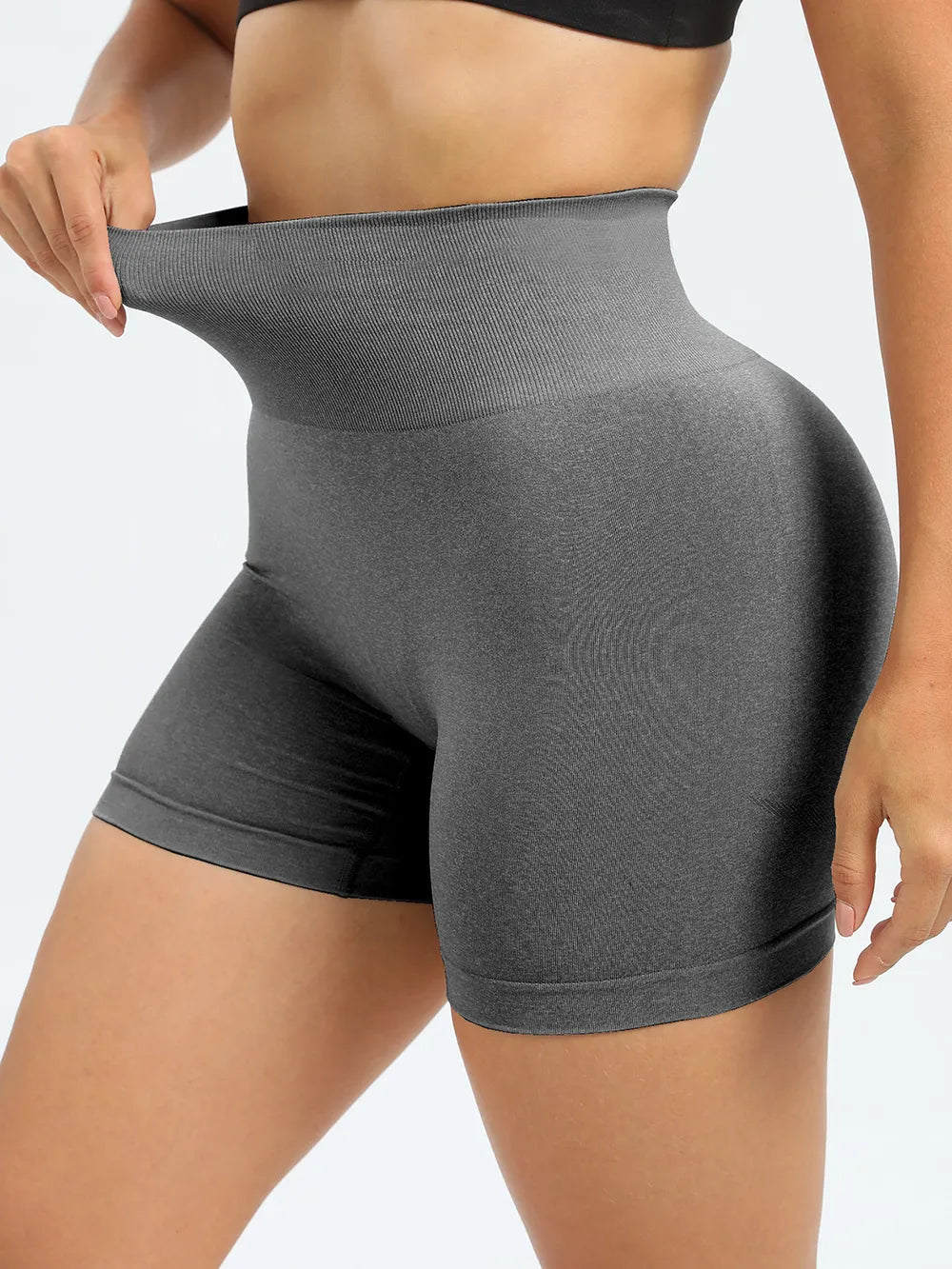 women's high waist active shorts - lifestyle shot