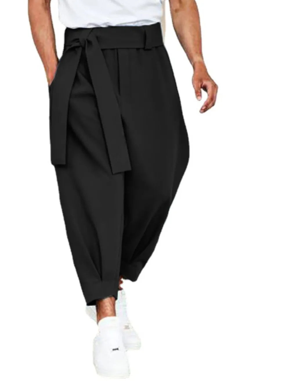 Men's Full Size Mid Rise Cropped Pants Plus Size