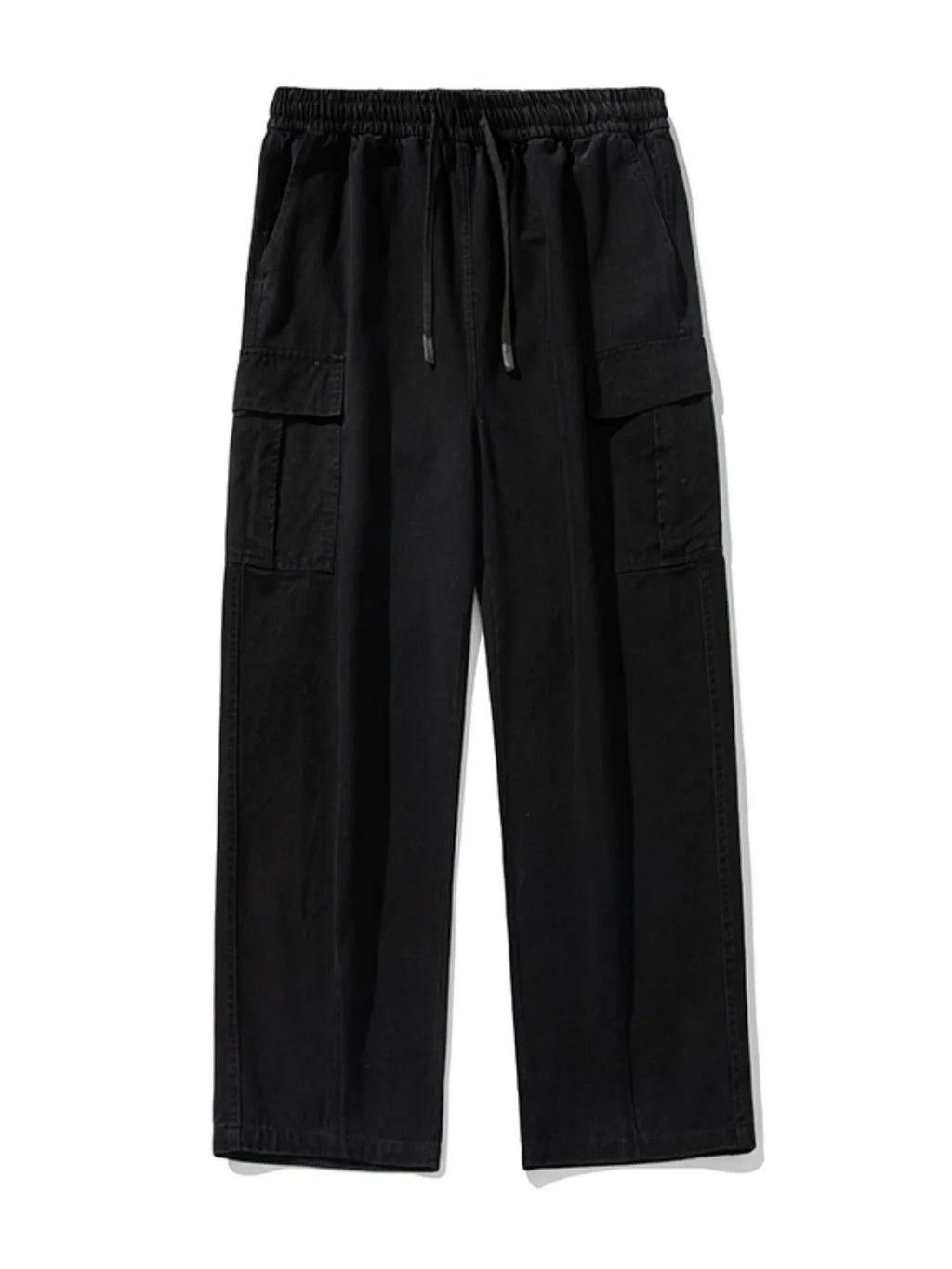 Men's Plus Size Drawstring Pants with Cargo Pockets