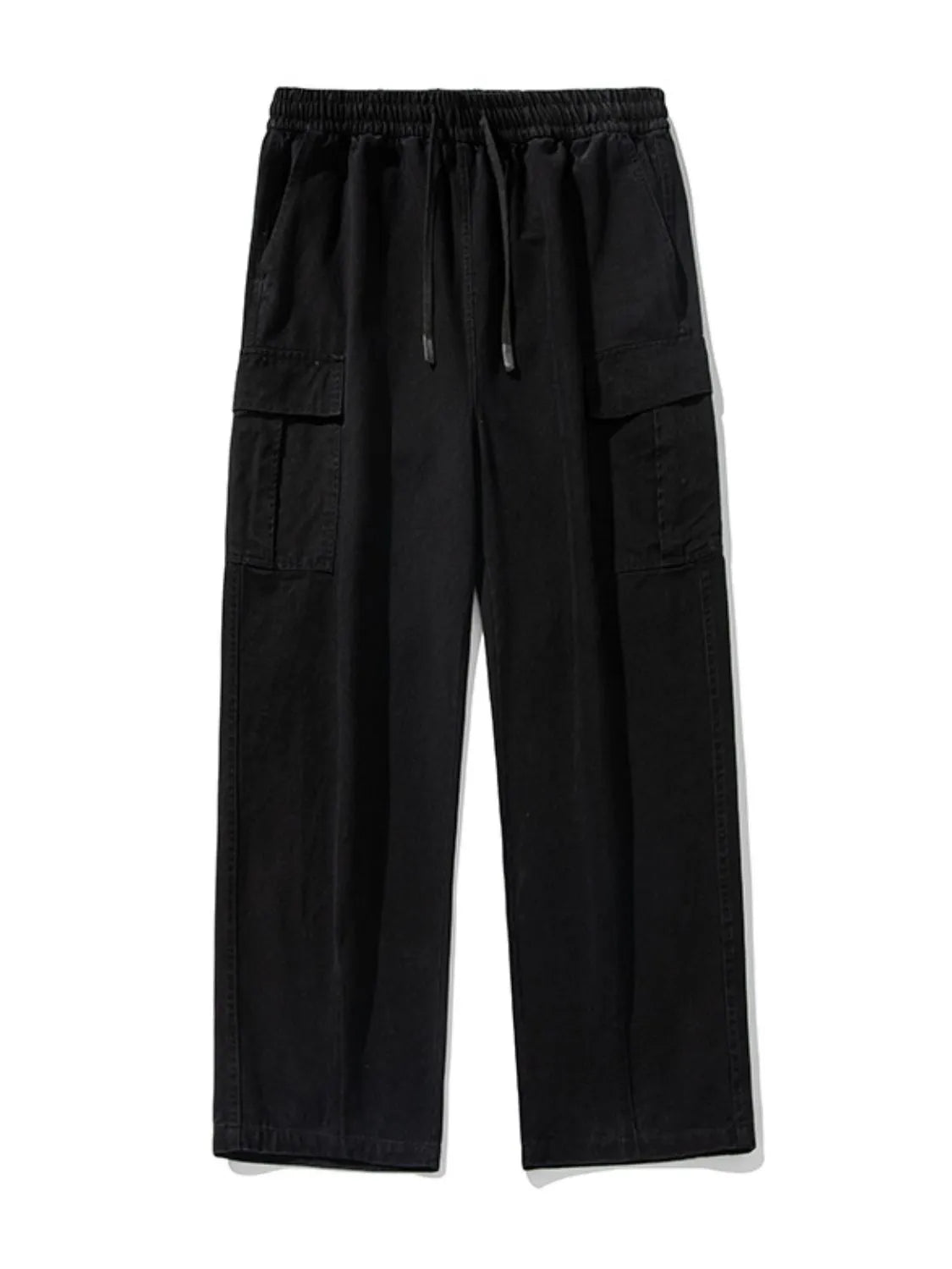 Men's Plus Size Drawstring Pants with Cargo Pockets