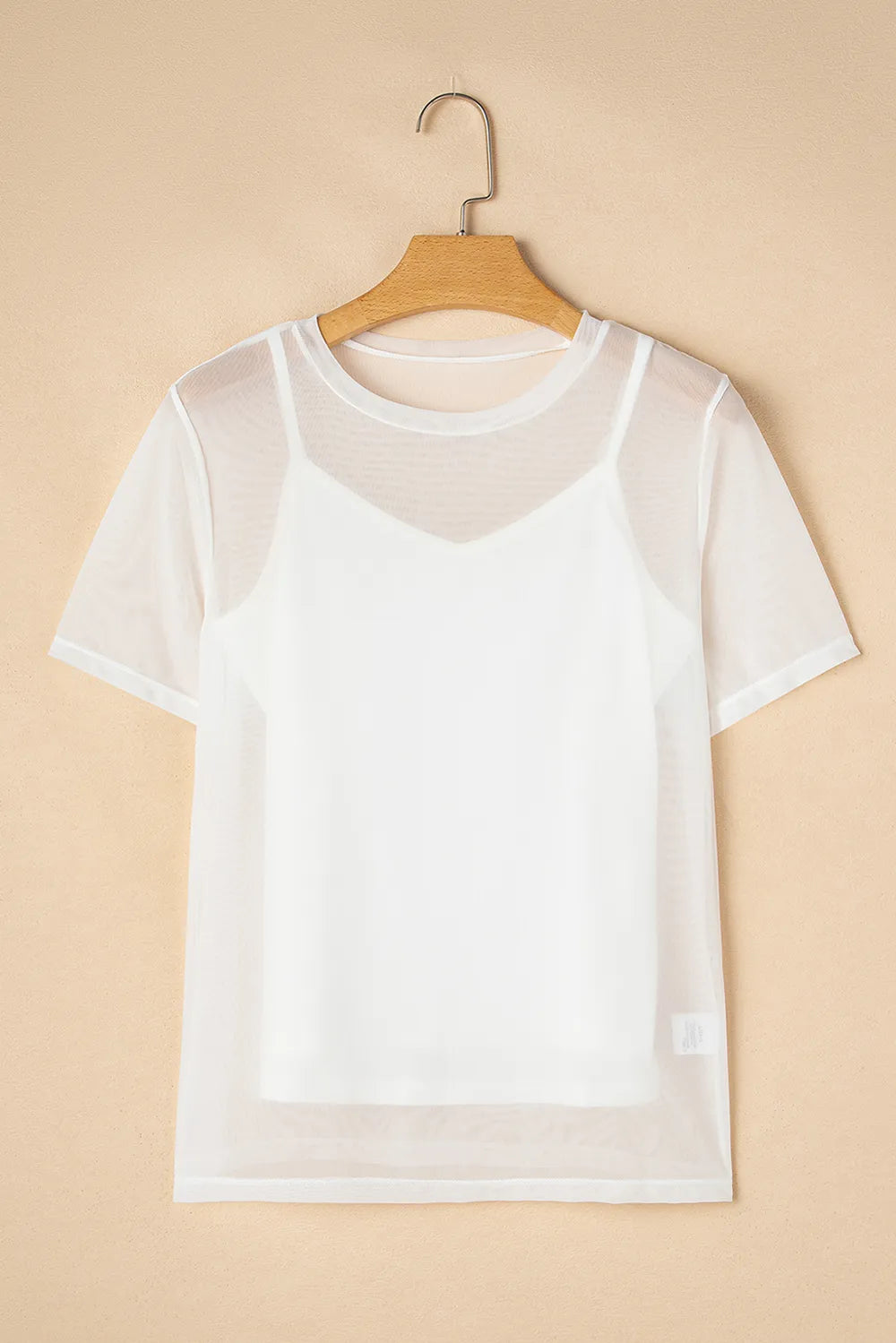V-Neck Cami and Round Neck Short Sleeve Cover Up Set