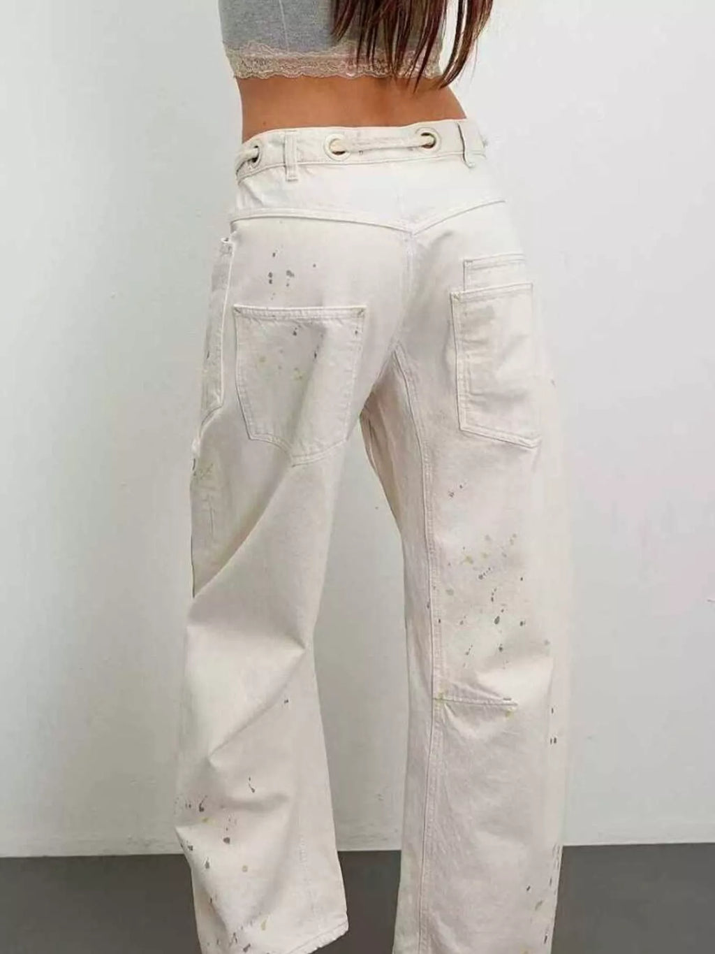 women's washed relaxed fit jeans - extra view