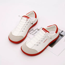 women's contrast lace up sneakers - product detail