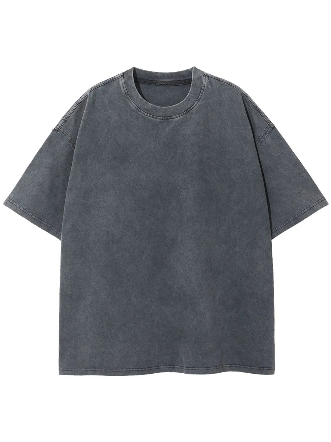 Men's Round Neck Half Sleeve T-Shirt Dark Gray