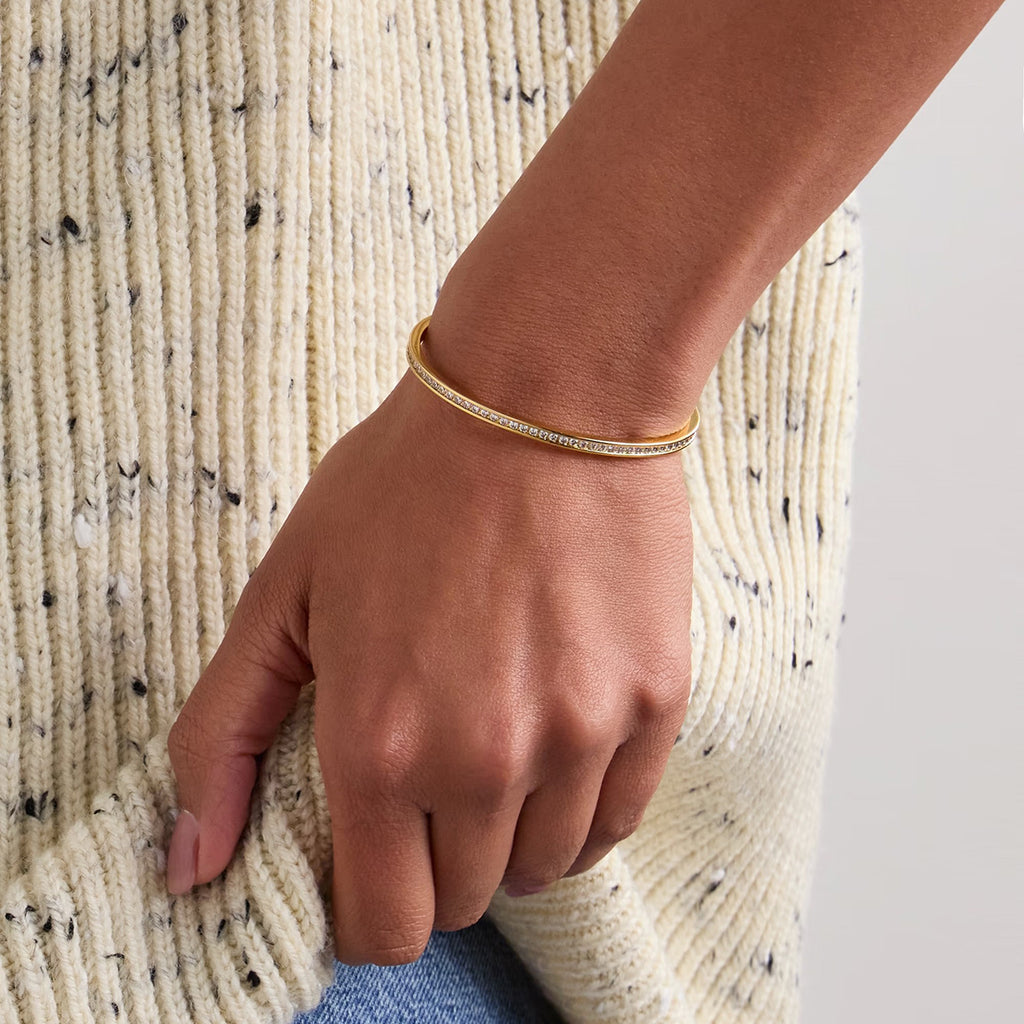 activewear — stainless steel inlaid zircon bracelet