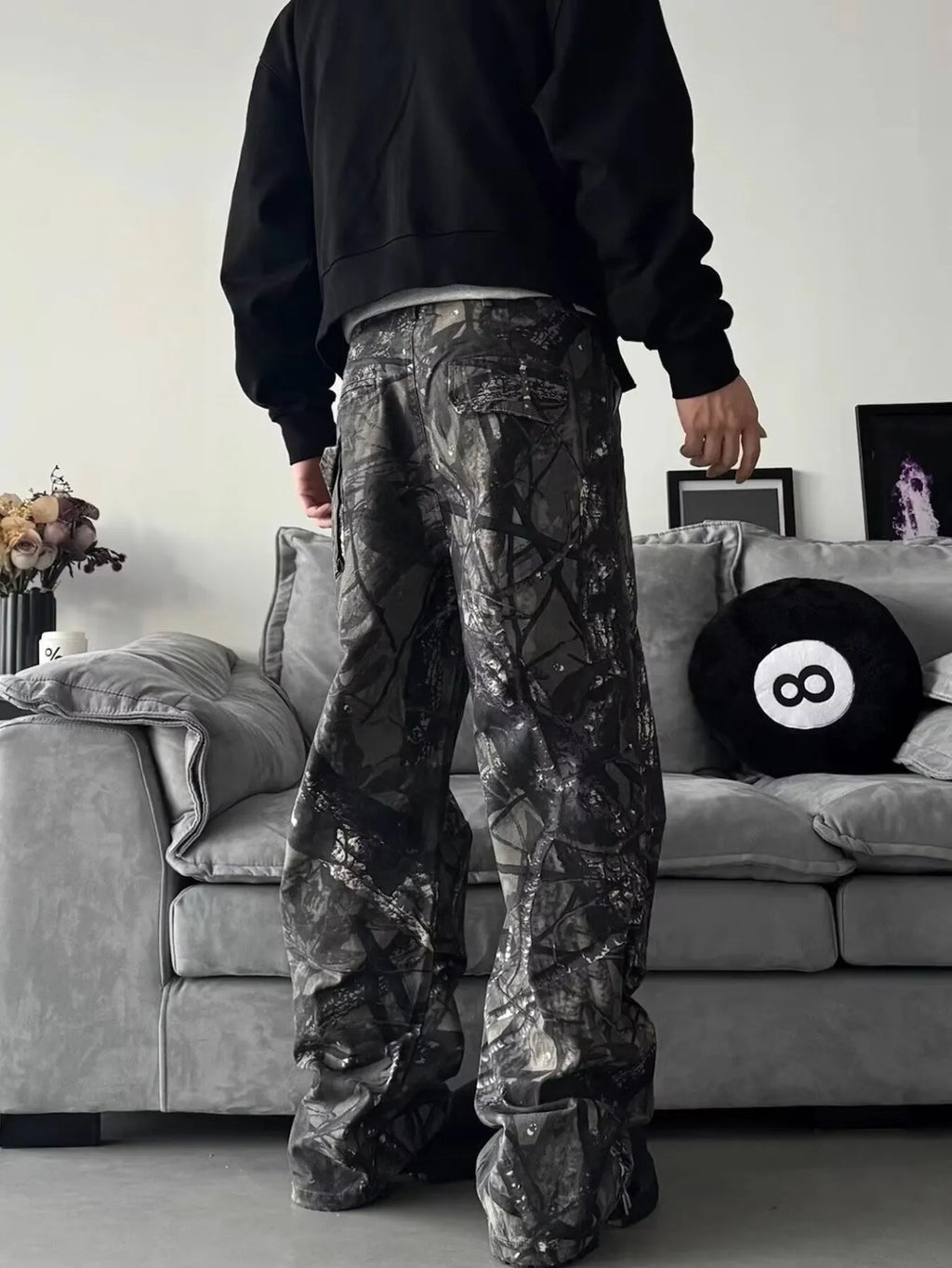 men's men's full size camo print relaxed fit jeans plus size - product detail