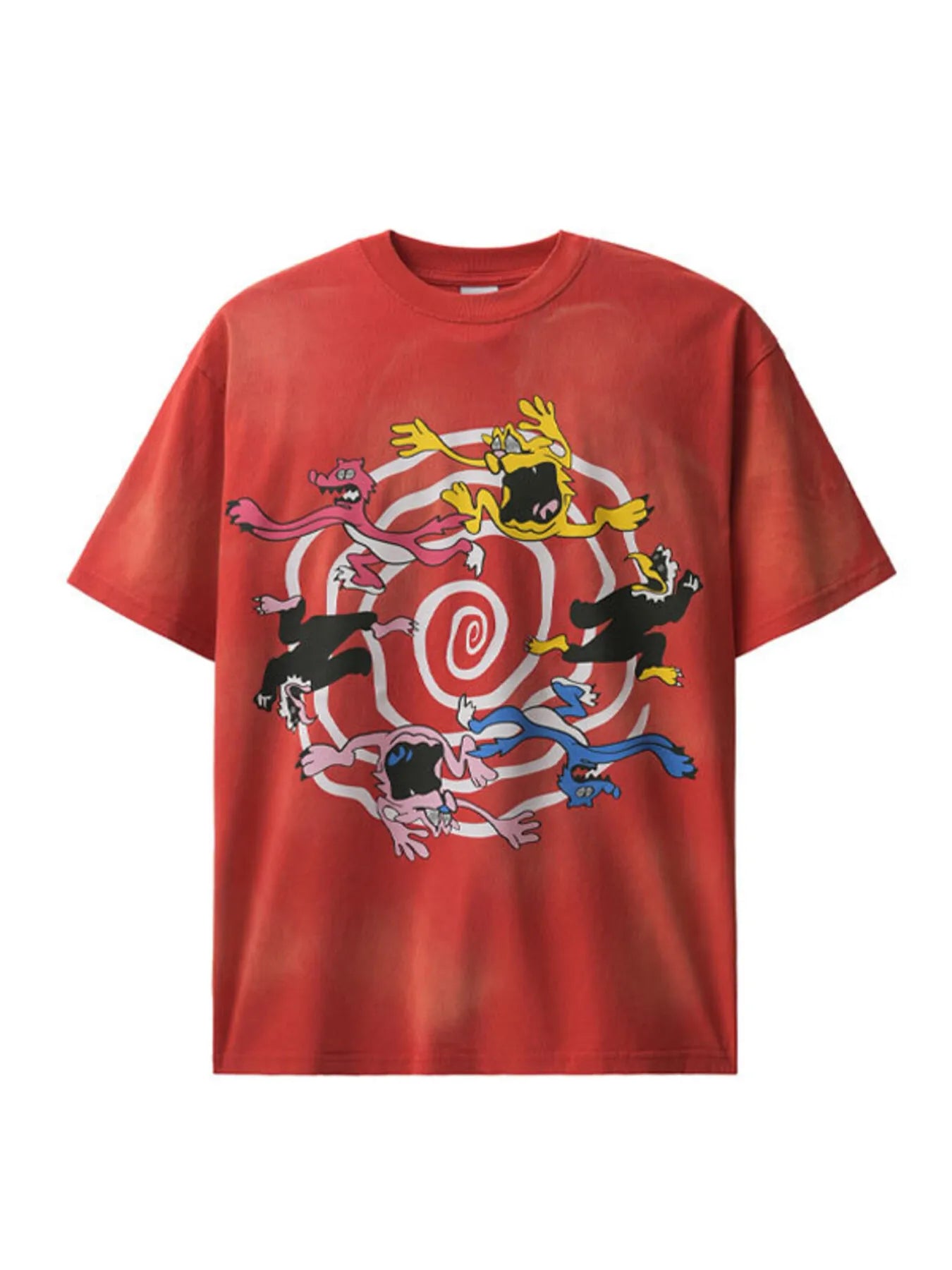men's men's graphic round neck half sleeve t-shirt - back view