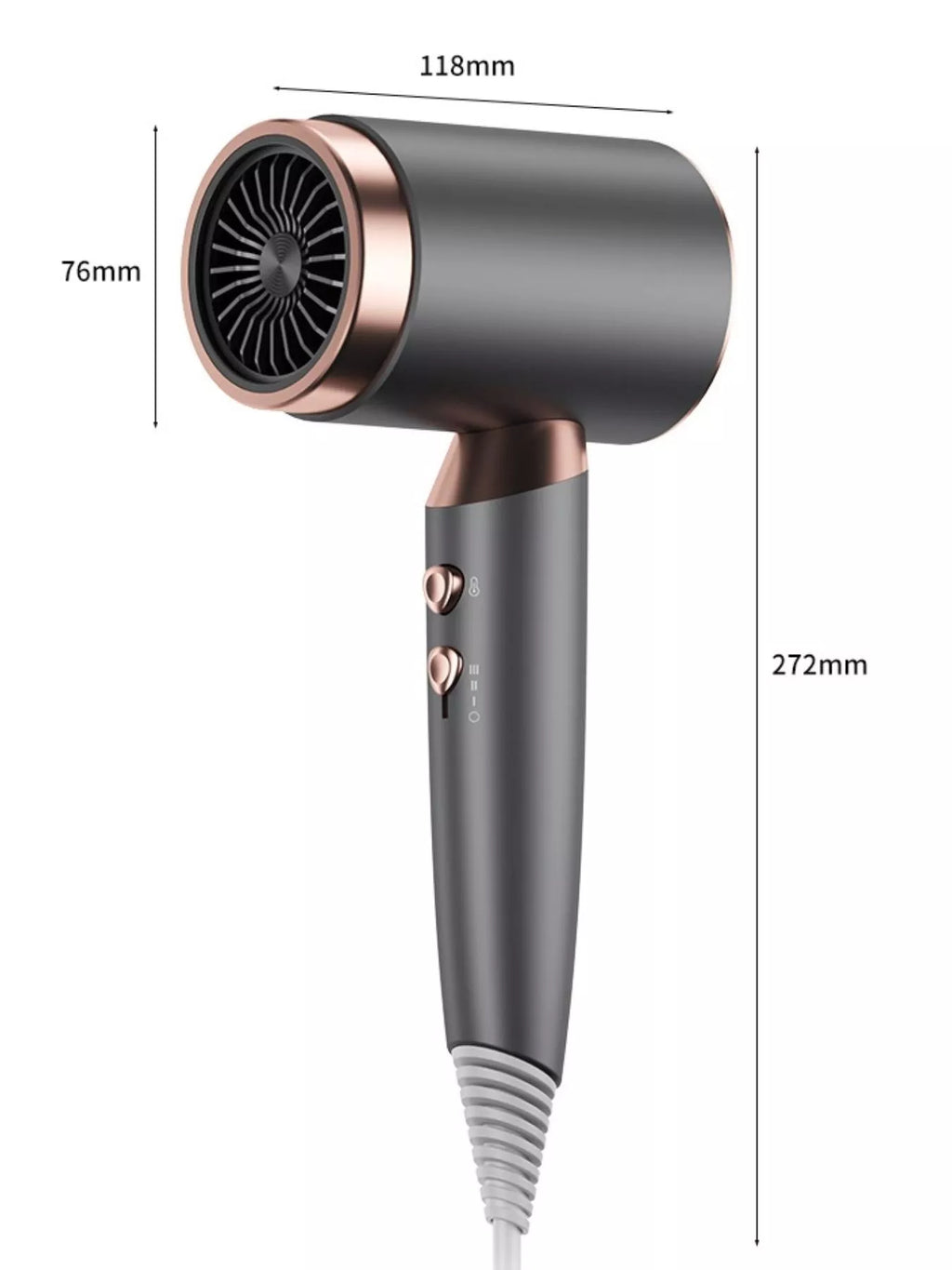 household hair dryer with temperature control - styling option