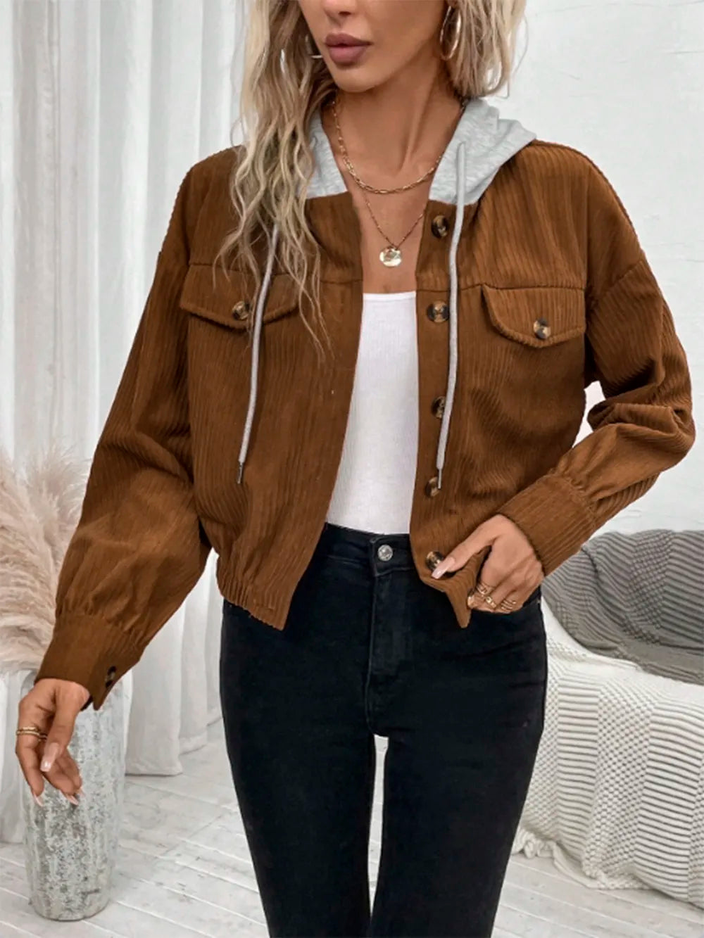 faux shearling winter jacket for women in a sleek winter edit