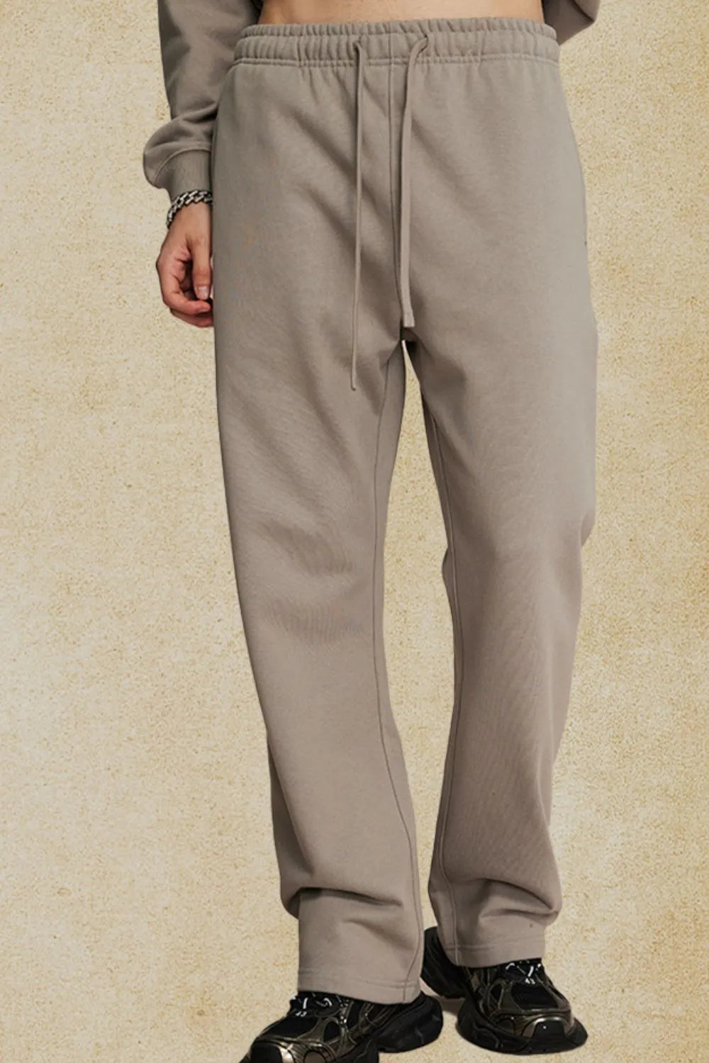 Men's Drawstring Loose Fit Pants Gray
