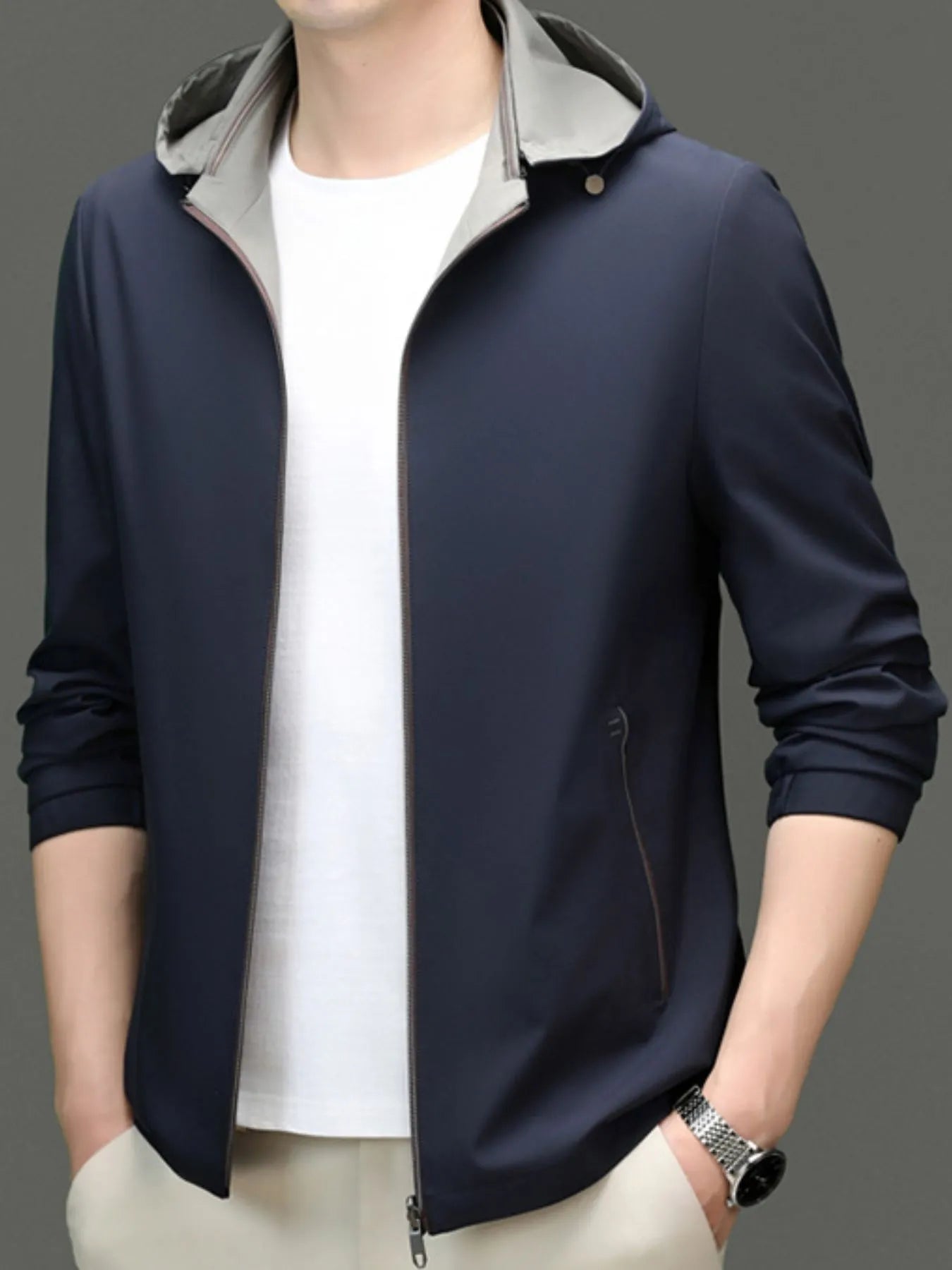 men’s oversized winter parka with hooded design