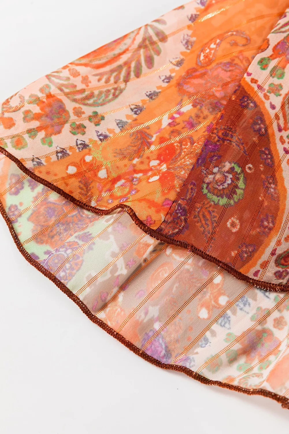 women's boho paisley print long sleeve mini dress - product detail