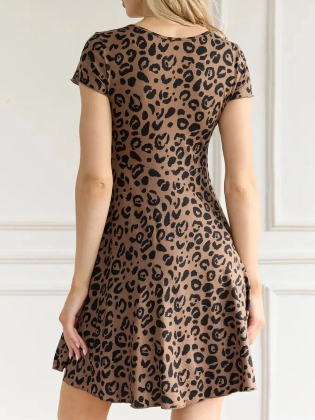 women's full size tie front v-neck mini dress plus size - product detail