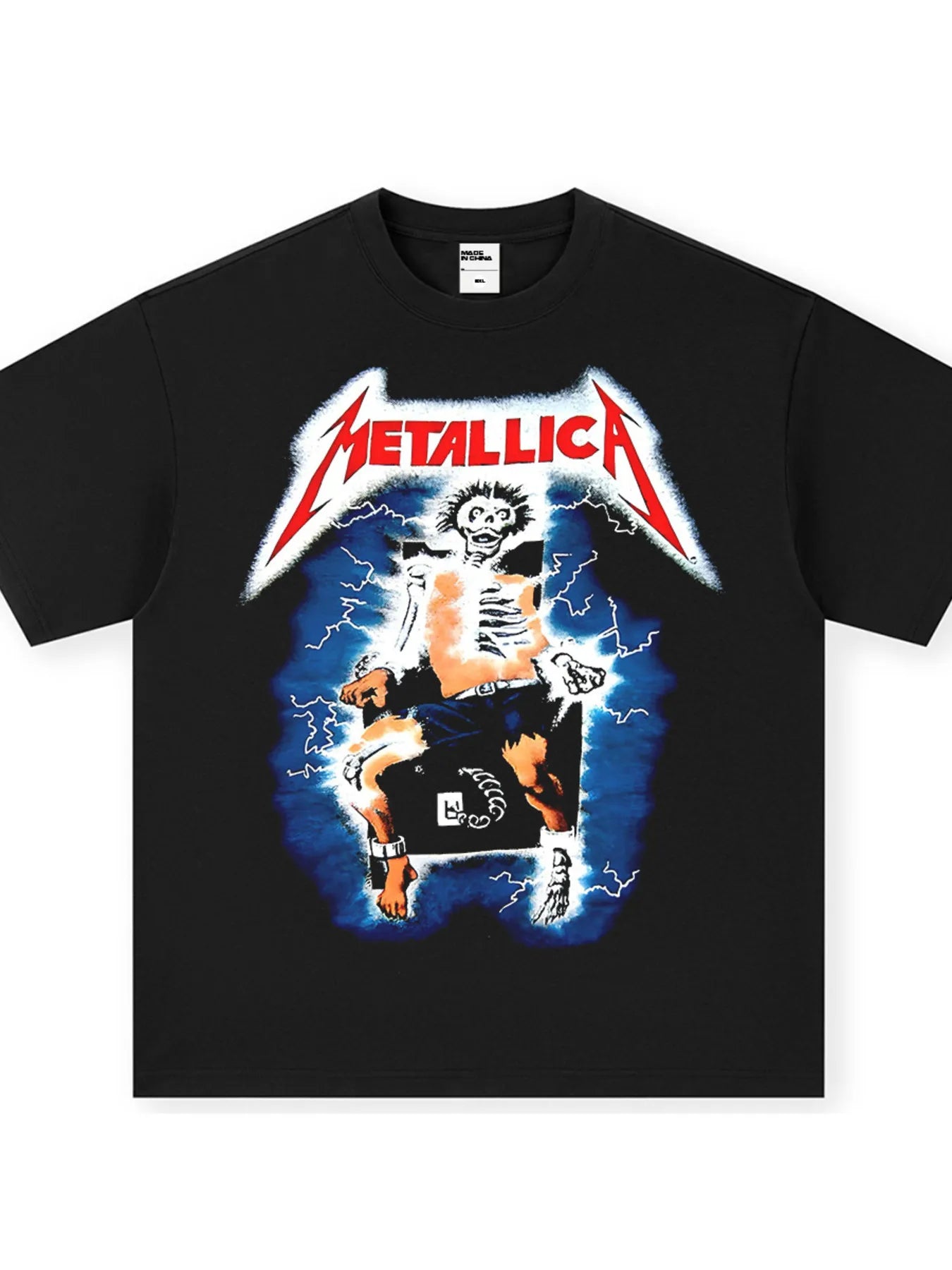 men's men's metallica graphic oversized t-shirt - alternate angle
