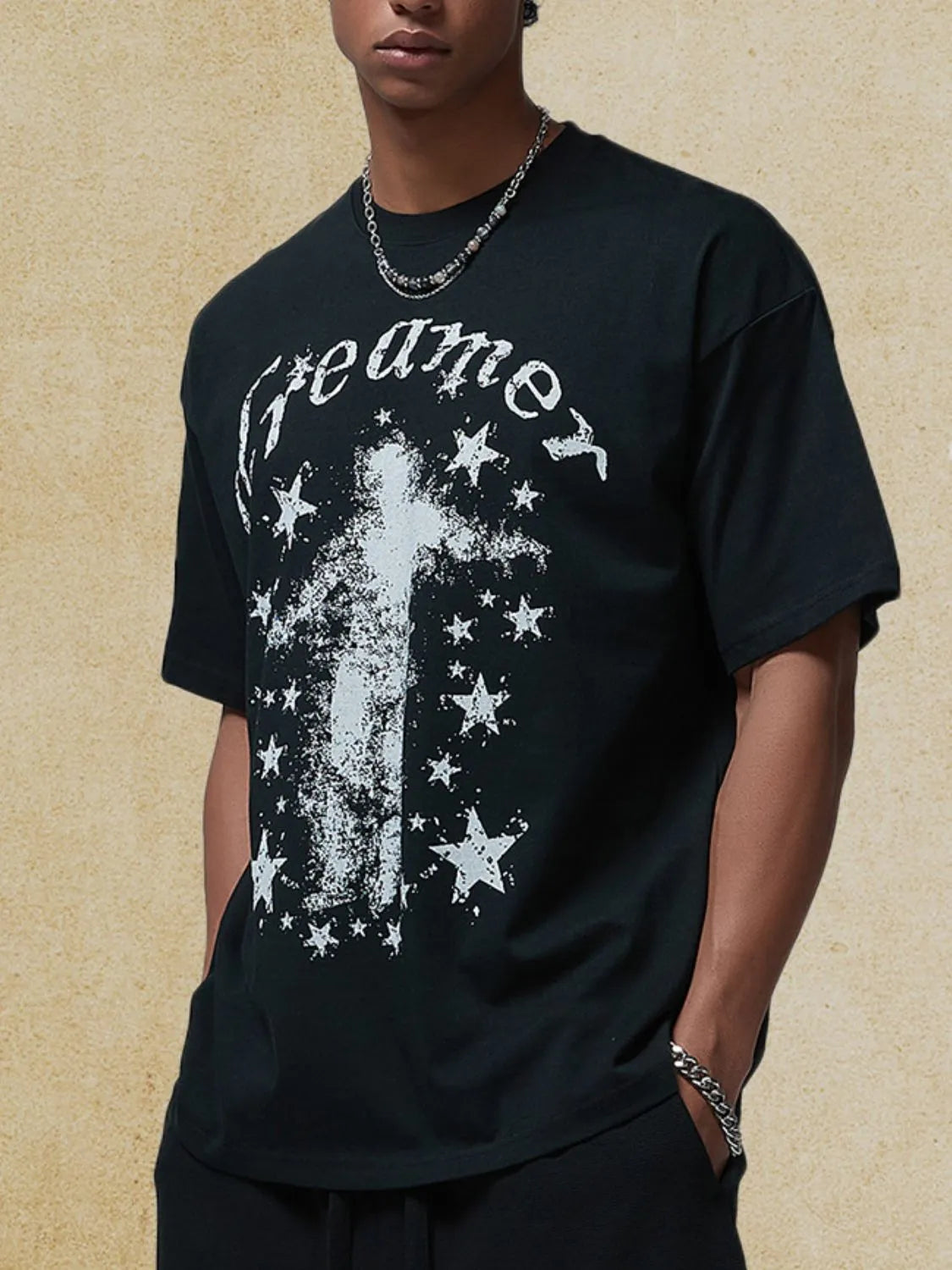 men's graphic round neck half sleeve t-shirt men’s athletic top