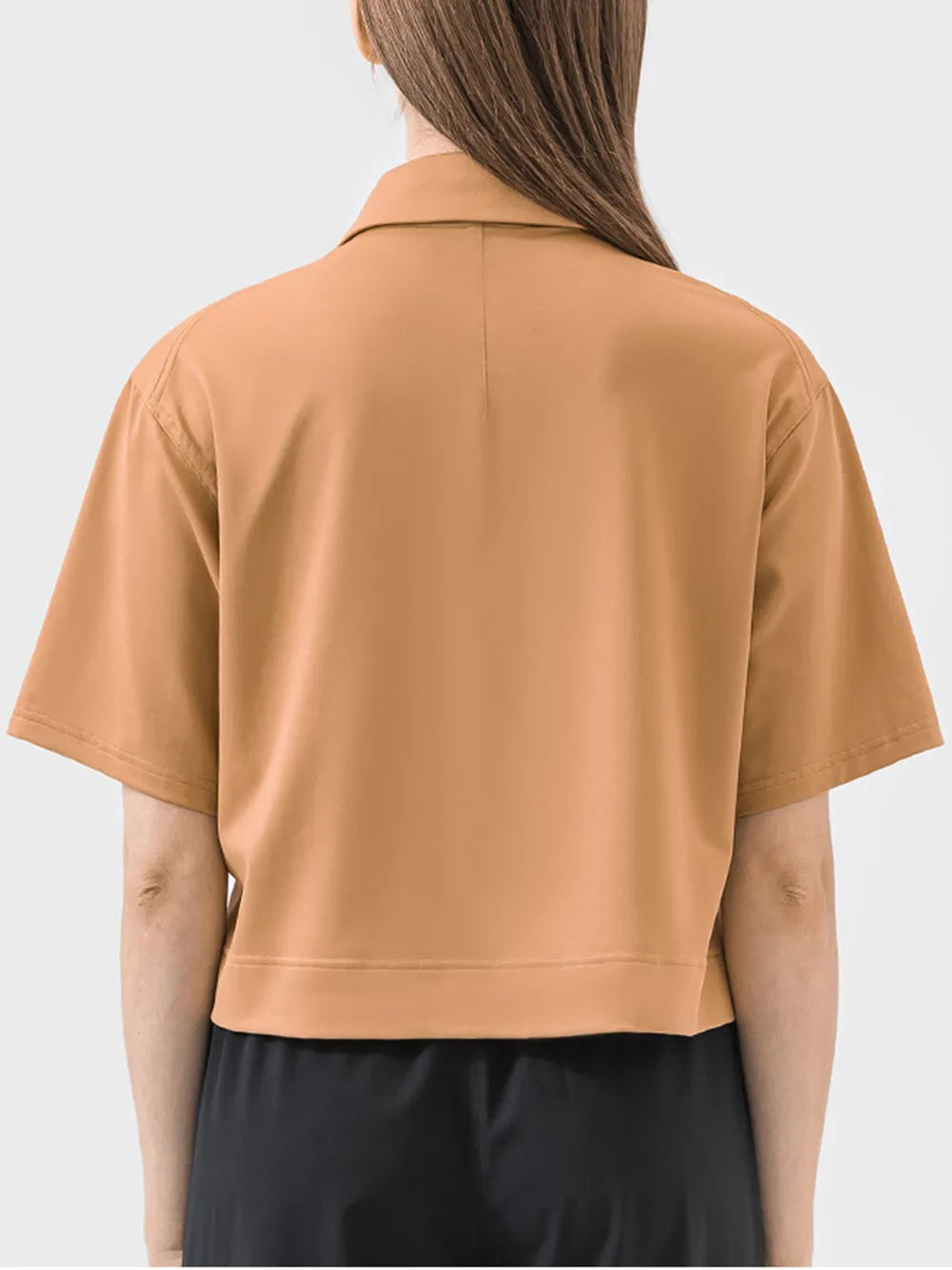 women's millennia half button short sleeve active t-shirt - alternate angle
