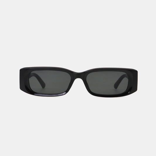 Polycarbonate Frame Rectangle Sunglasses Black One Size